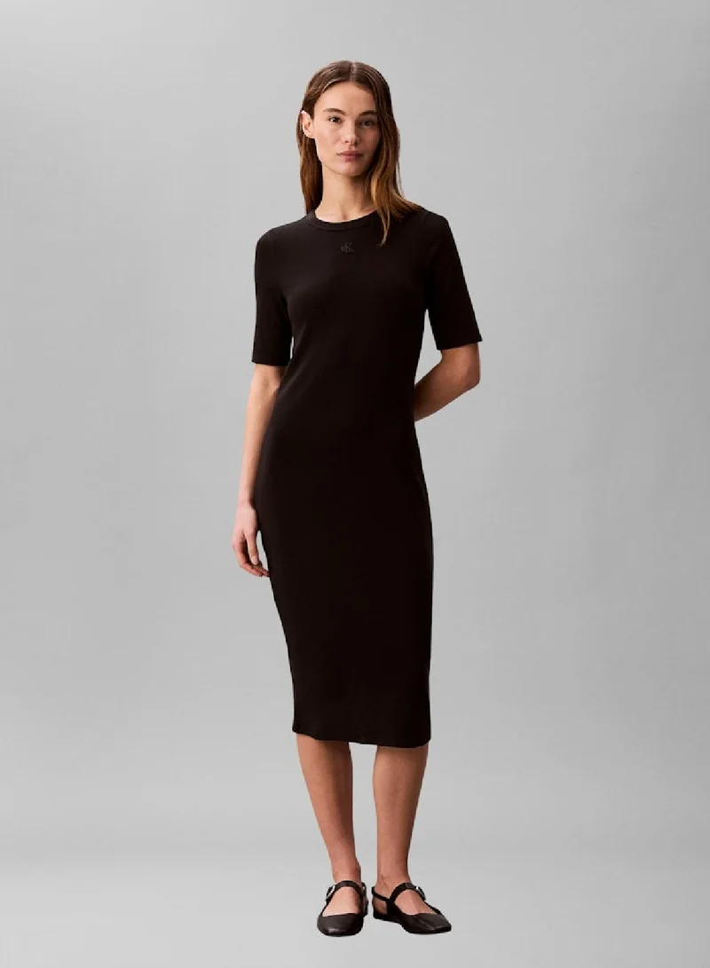 Calvin Klein Jeans Cotton Contour Midi Dress